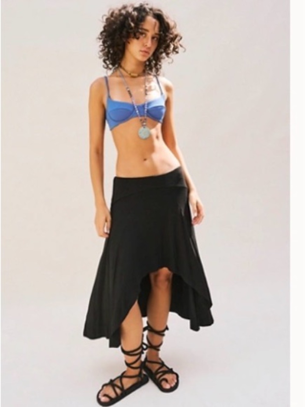 Free People NWT Black High-Low Flowing Women's Skirt